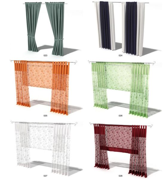 Còn các loại rèm đơn giản thì lại được tô điểm bởi màu sắc nổi bật