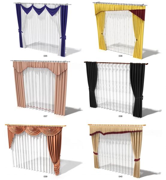 Các mẫu rèm lớn với màu sắc và đường nét sặc sỡ